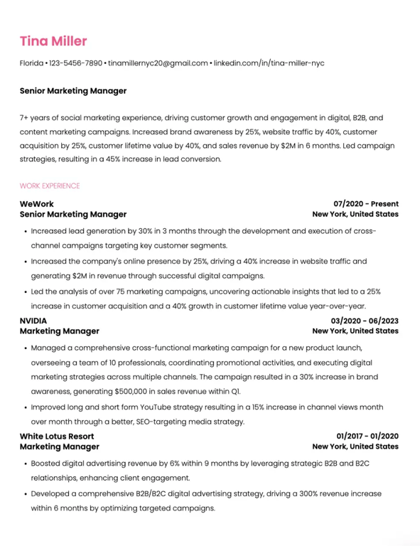 Minimal Resume Template