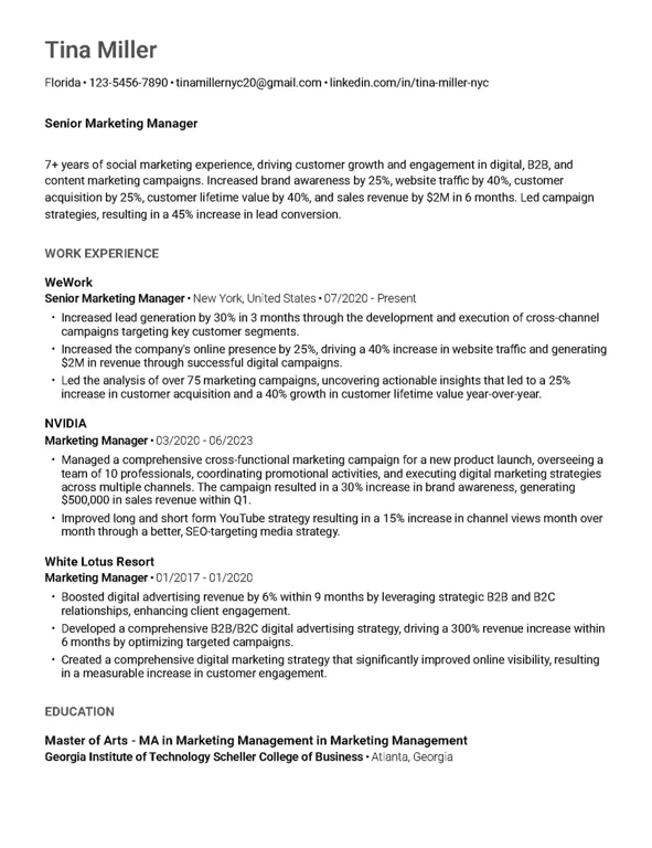 Clean Elegance Resume Template