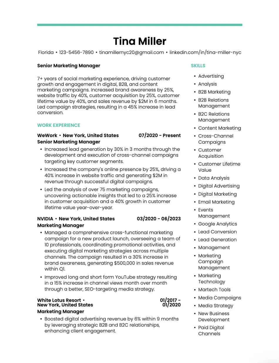 Visual Resume Template
