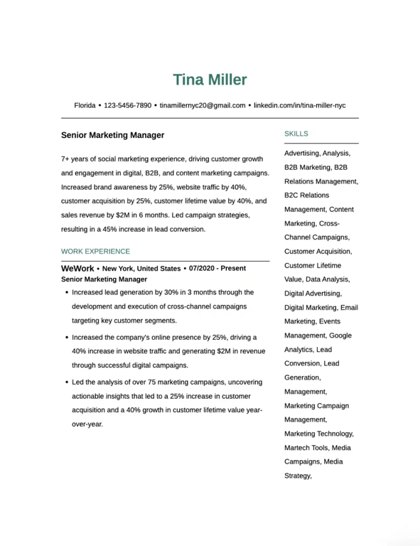 Minimal Spaced Resume Template