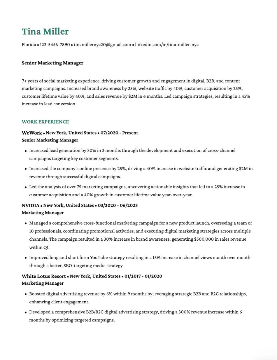 Clean & Modern Resume Template