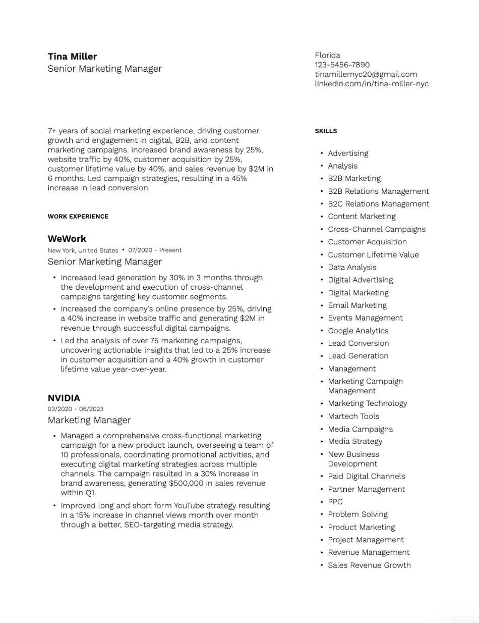 Clean Slate Resume Template