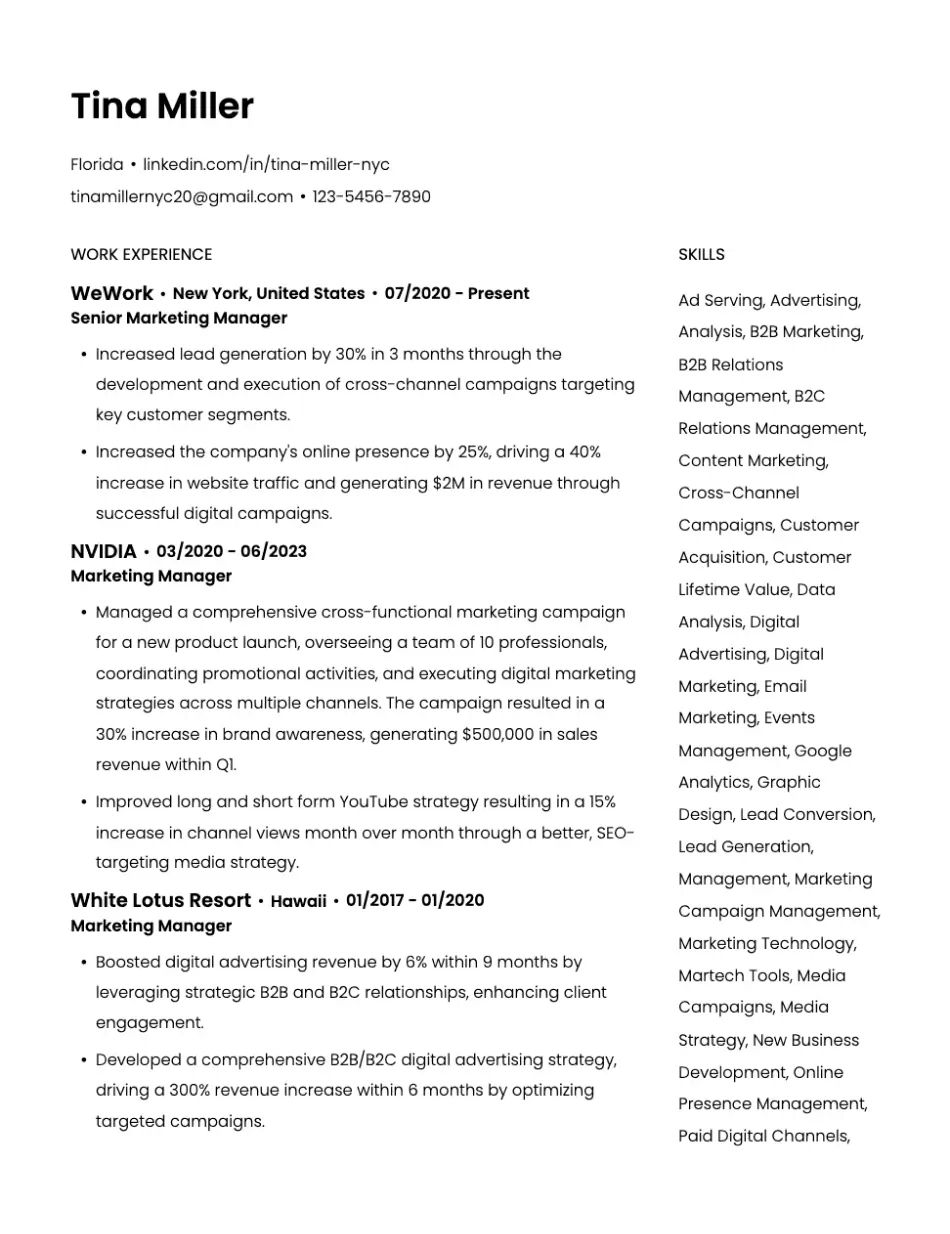 Clean Cut Student Resume
