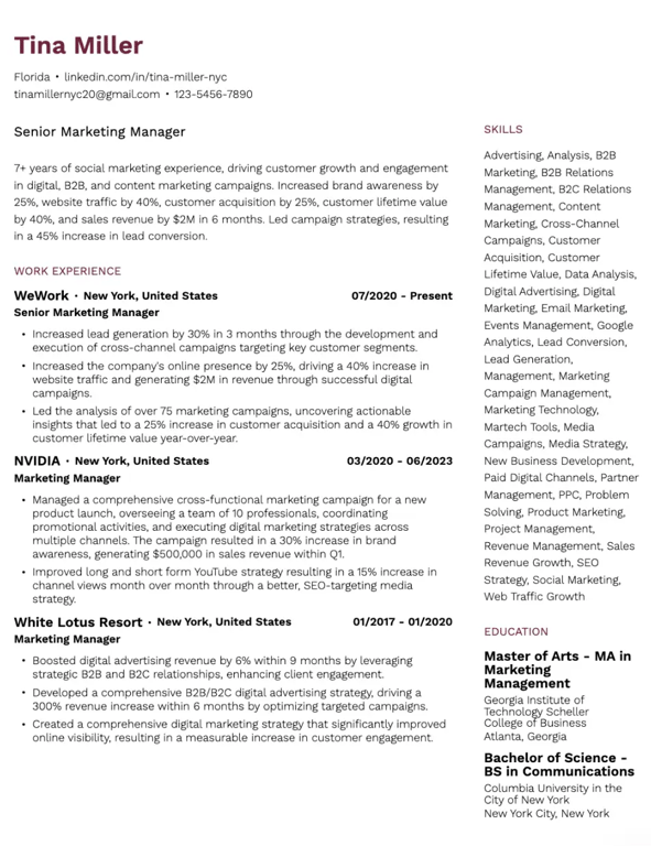 Functional Impression Resume Template