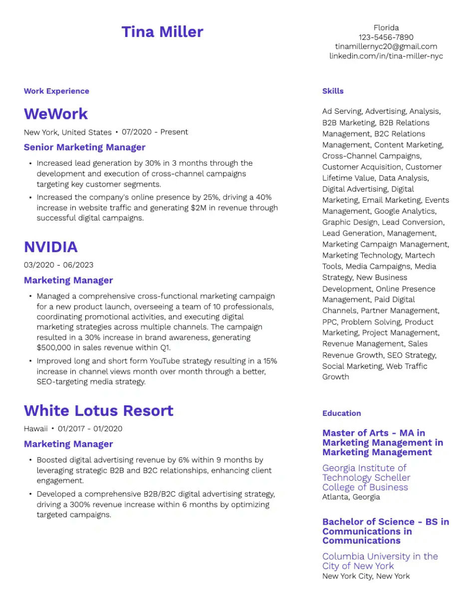 Vibrant Student Resume Template