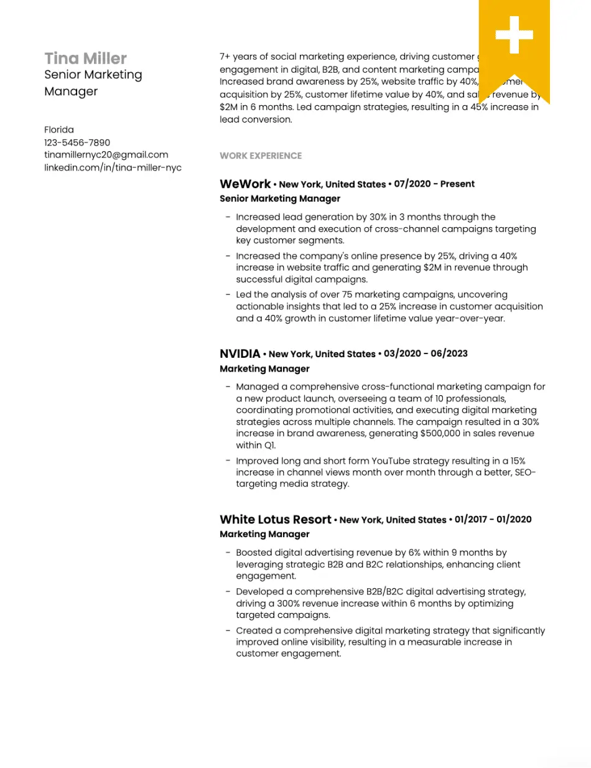Traditional Resume
