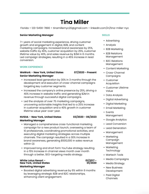 Visual Resume Template