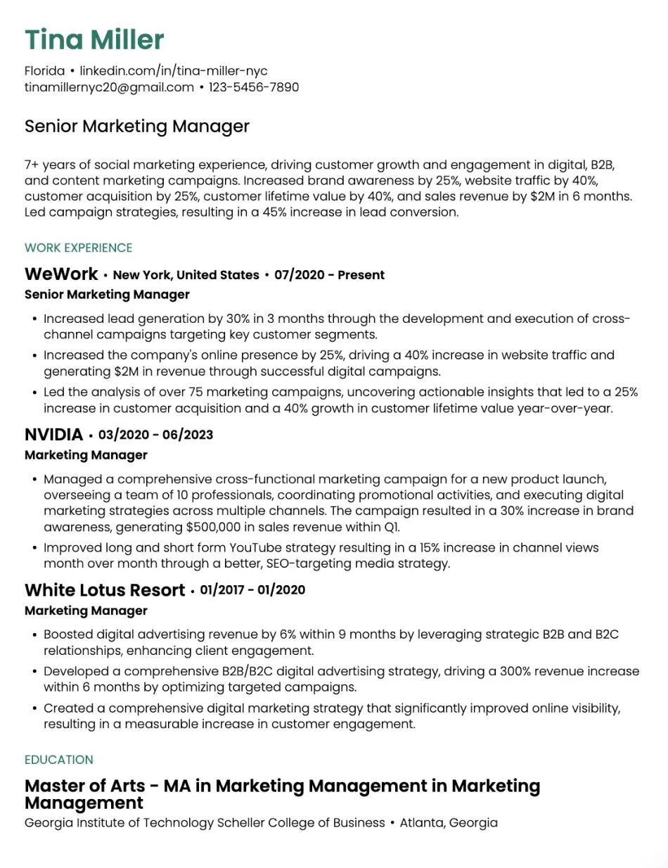 Clean Key Information
 Resume