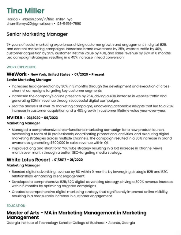 Modern and Simple Resume Template