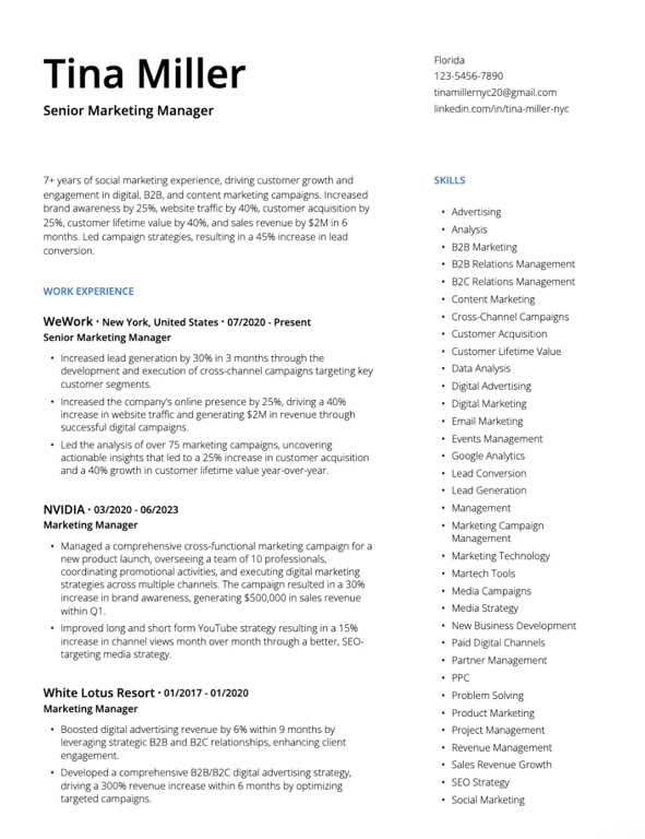 Crisp Competency Resume Template