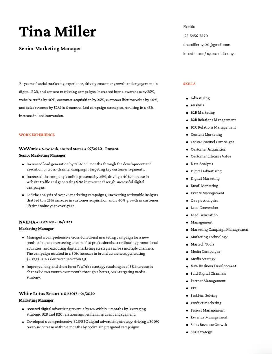 Bold Ambition Resume Template