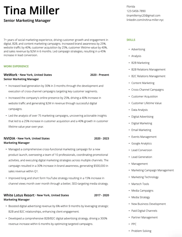Professional Impact Resume Template
