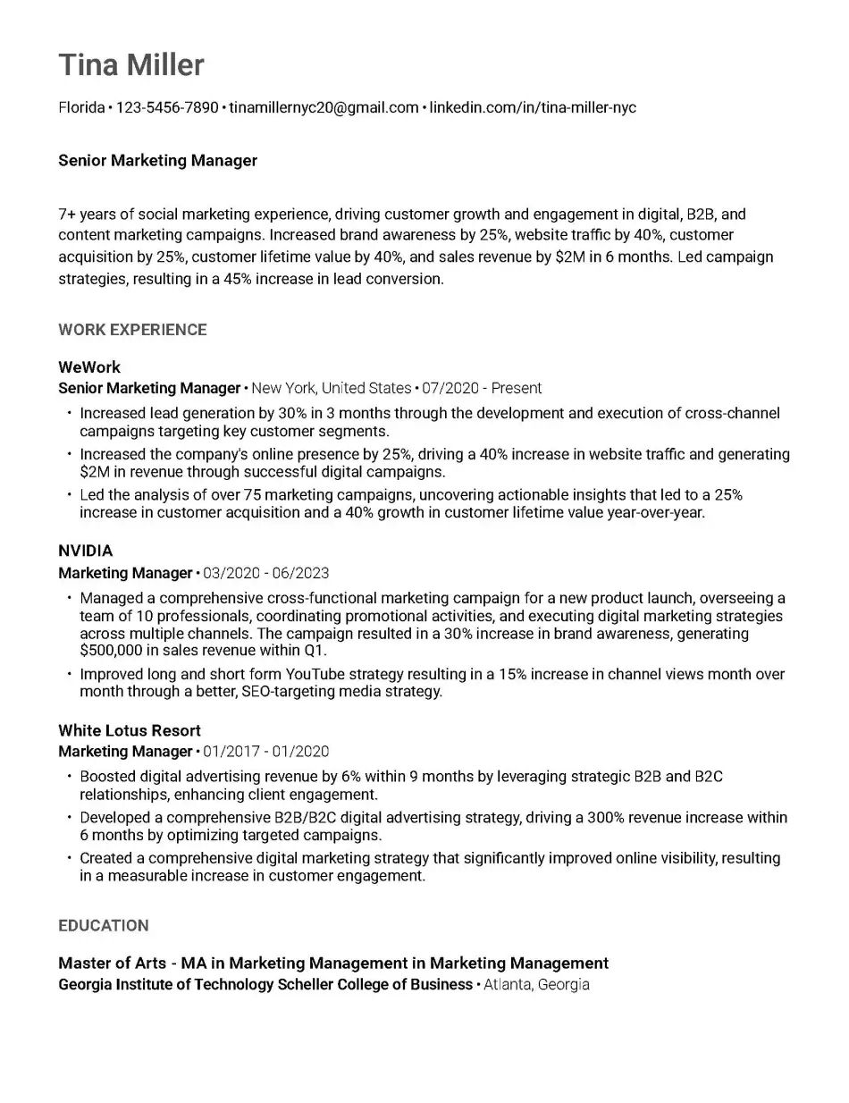 Traditional Elegant Resume Template