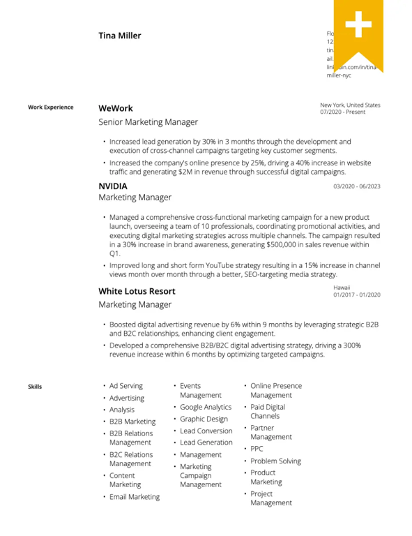 Modern Academic Resume Template