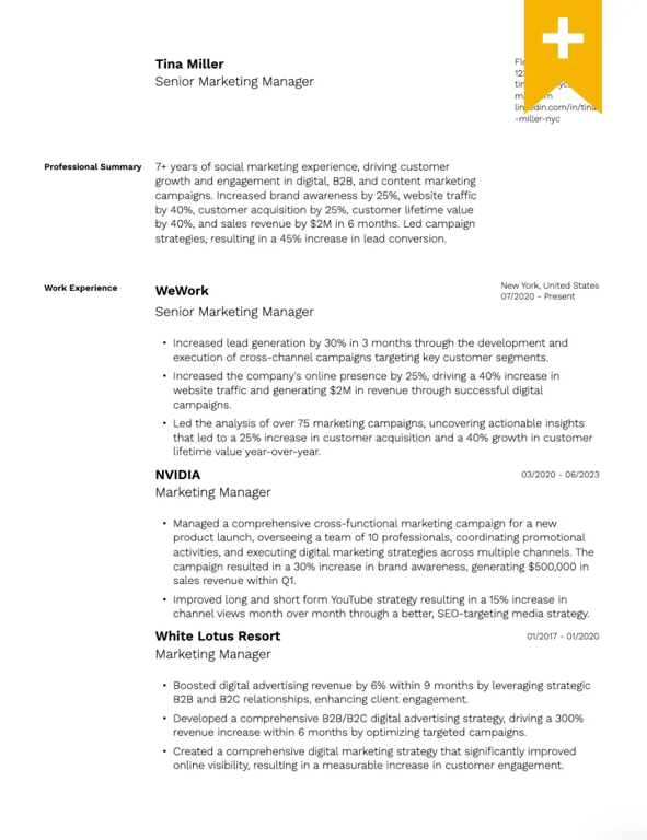 Sleek Simplicity Resume Template