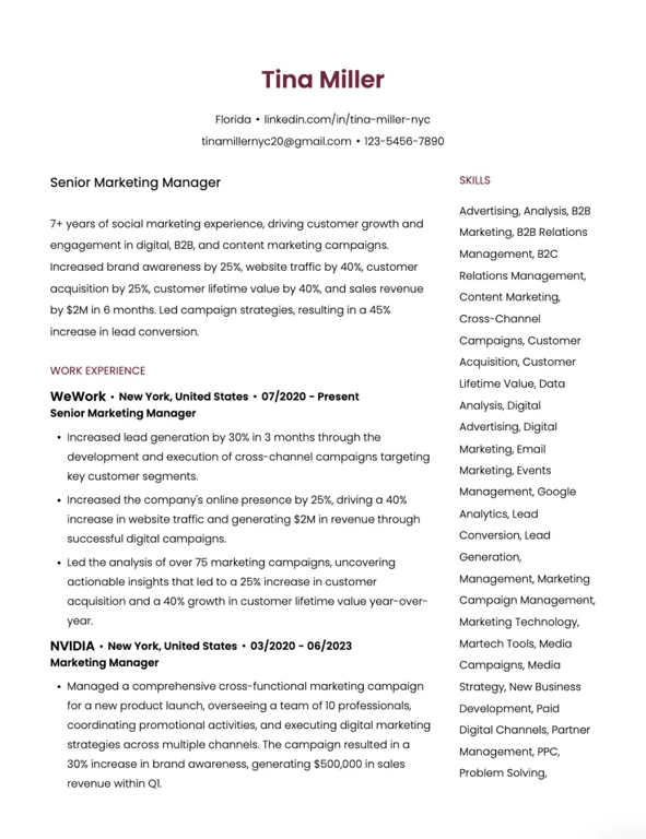 Clean & Professional Resume Template