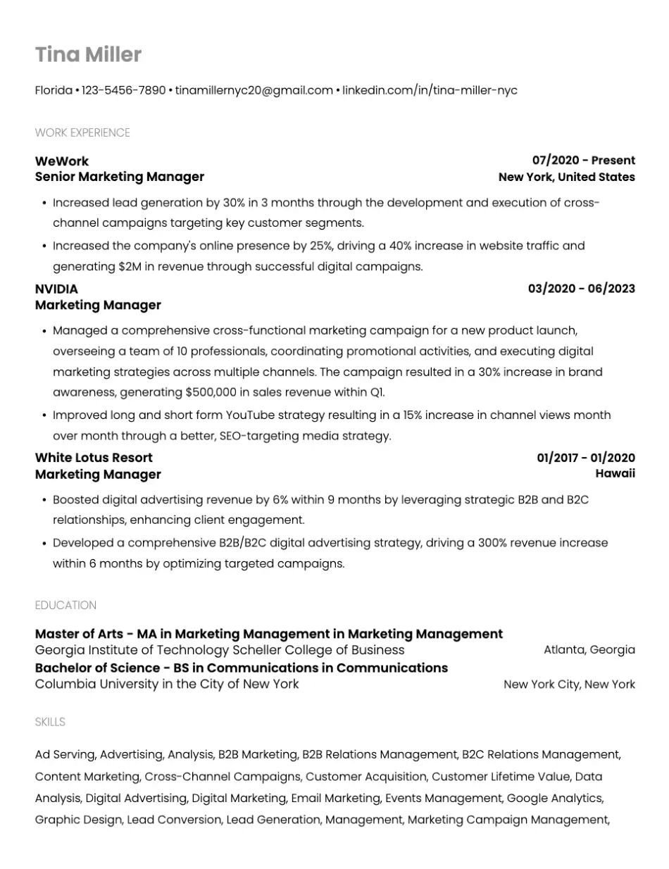 Modern Student Resume Template