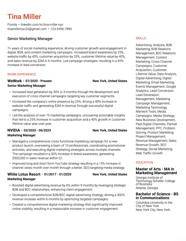 Modern Layout Resume for Job Seekers