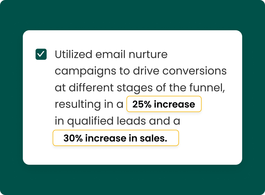 Make your bullet points work harder