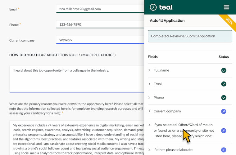 See your entire job search in one place