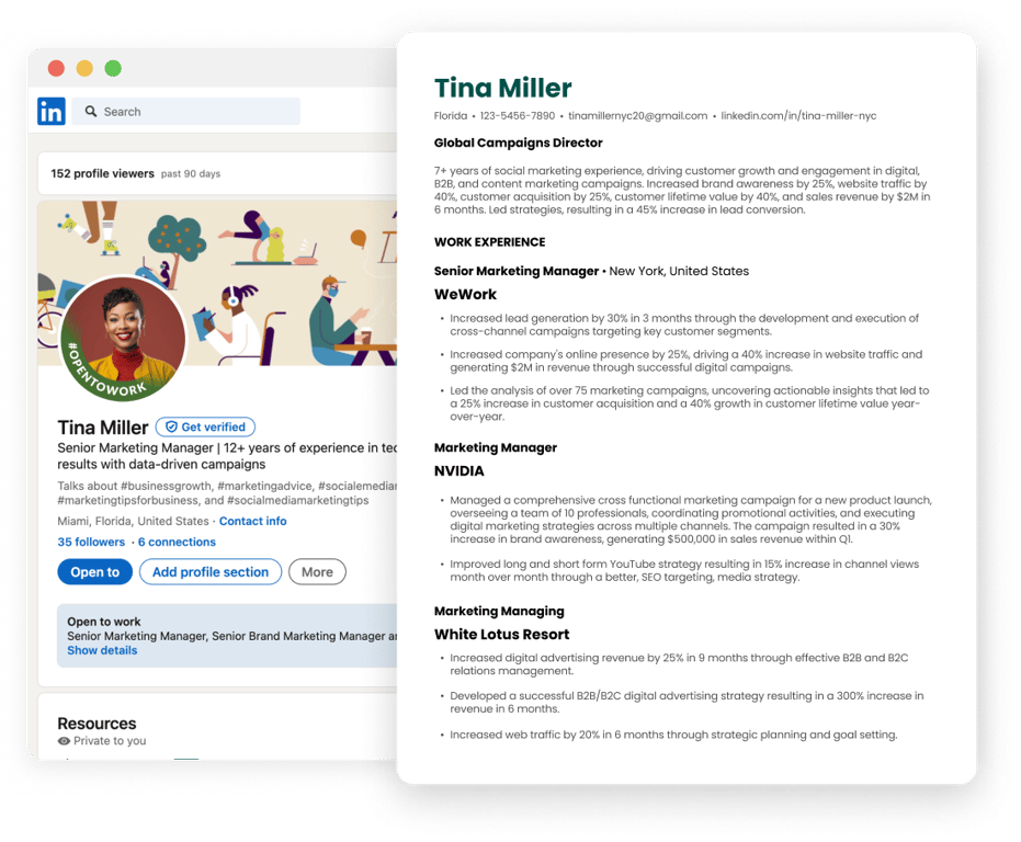 linkedin resume builder