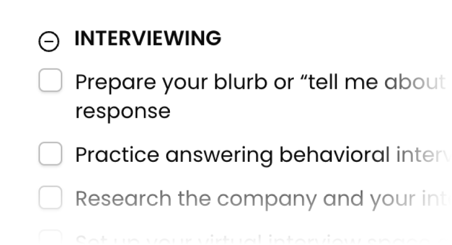 Review Interview To-Do’s 