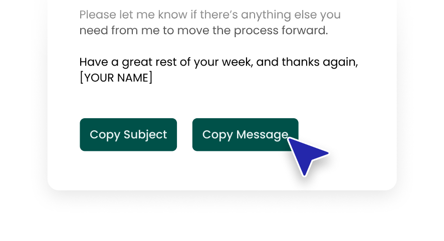 Check the day, then copy the email