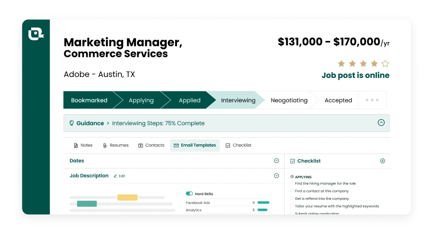 Save Your Job to the Application Tracker