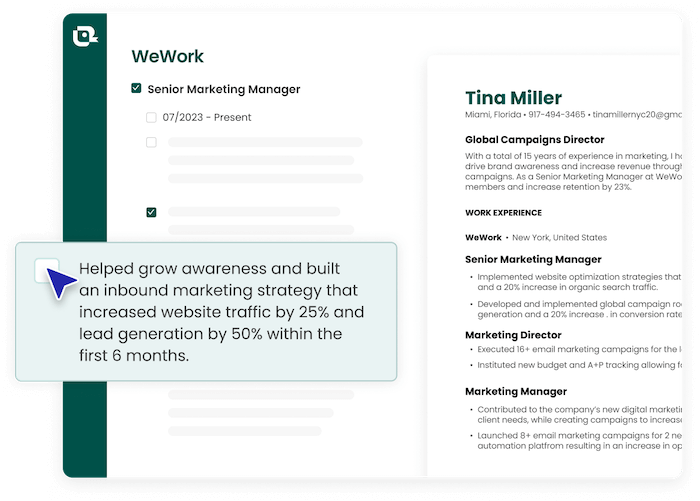Selecting relevant achievements to fix an outdated resume