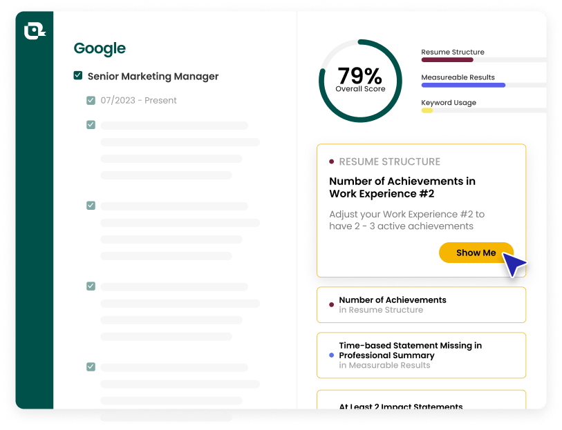 Finding resume clutter with Teal's Resume Analysis tool