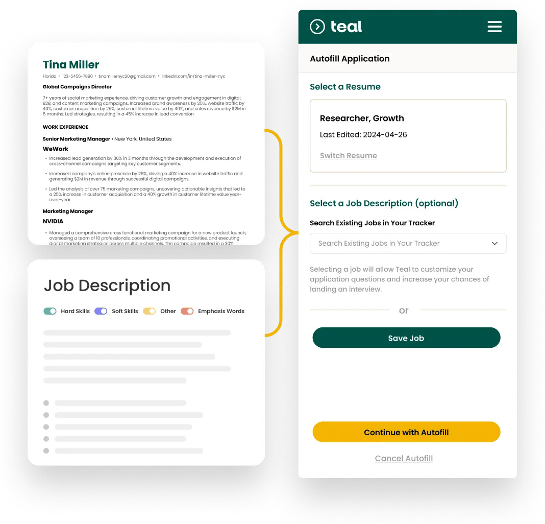 Autofill job application questions