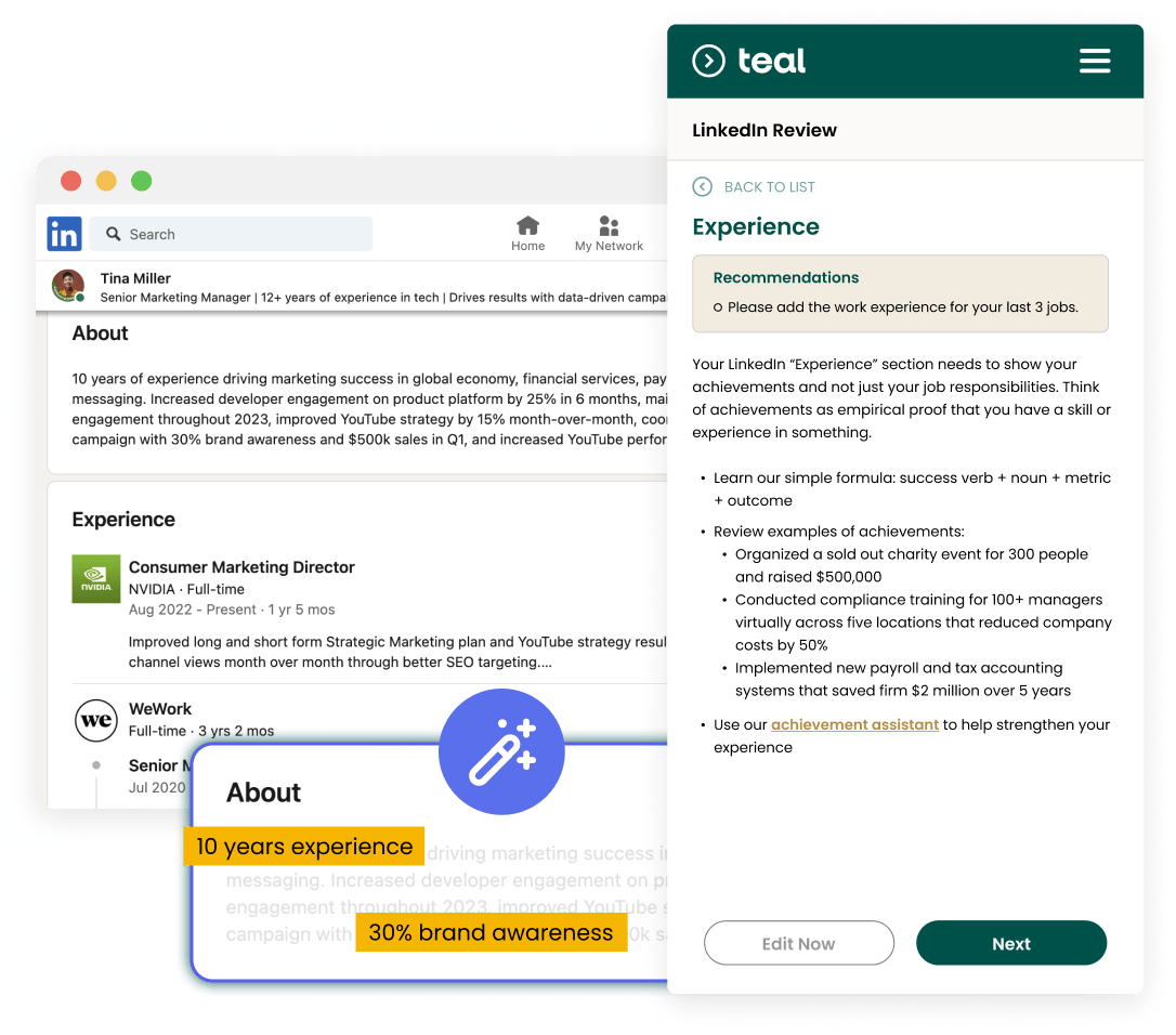 LinkedIn profile optimizer