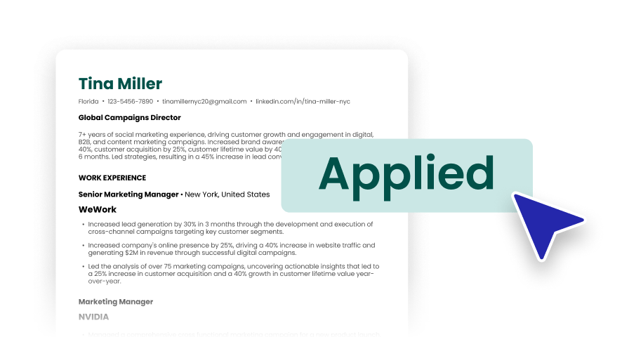 Save and export your resume