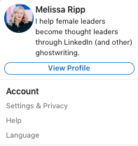 How to update LinkedIn profile step 2