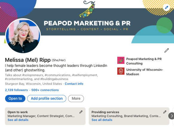 How to update LinkedIn profile step 3