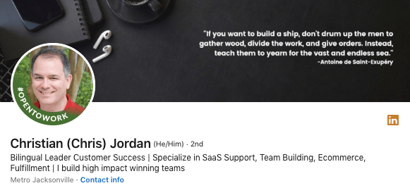 Christian Jordan LinkedIn