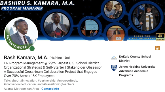 Bash Kamara LinkedIn