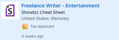 LinkedIn job posting tile