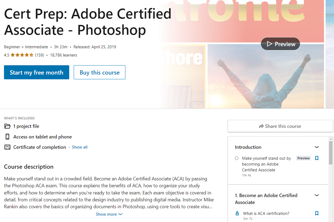 Adobe Photoshop certification