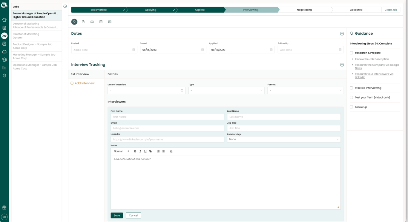 Teal's Job Application Tracker 