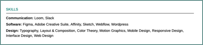 How to create a resume Skills section