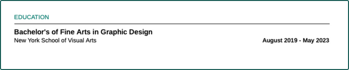 How to make a resume example of education