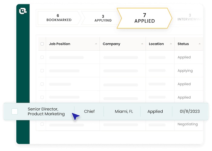 A graphic of Teal's Job Tracker