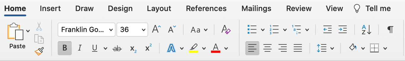 Microsoft Word's editor options