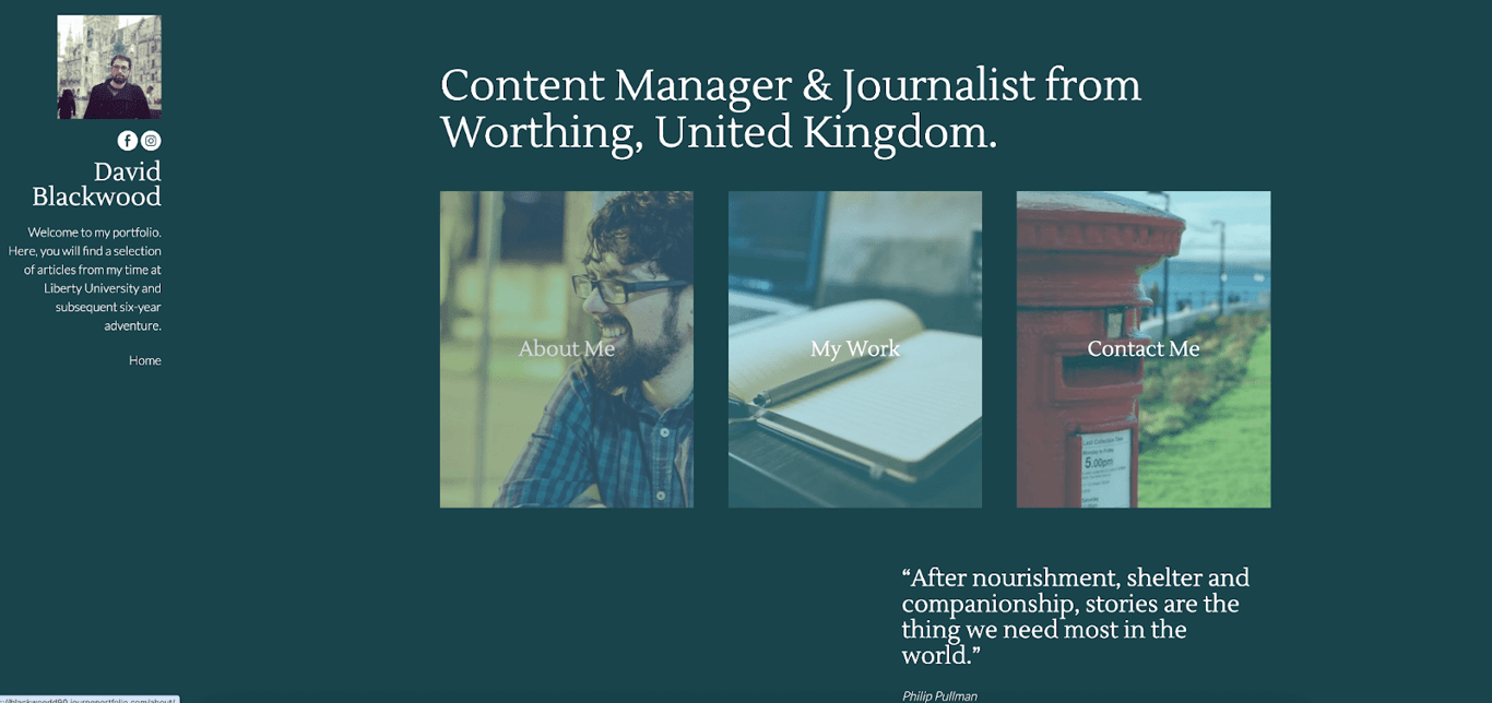 journalist sample portfolio