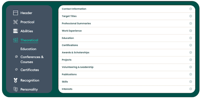 An example of Novoresume’s free section limitations