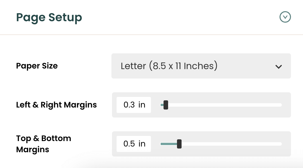 margin spacing resume