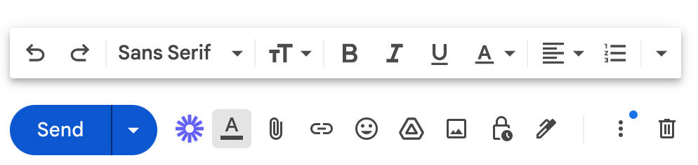 Paper clip icon in gmail for attachments