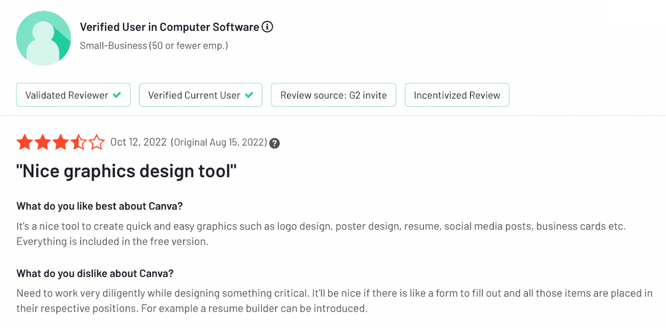 Review of Canva resume builder