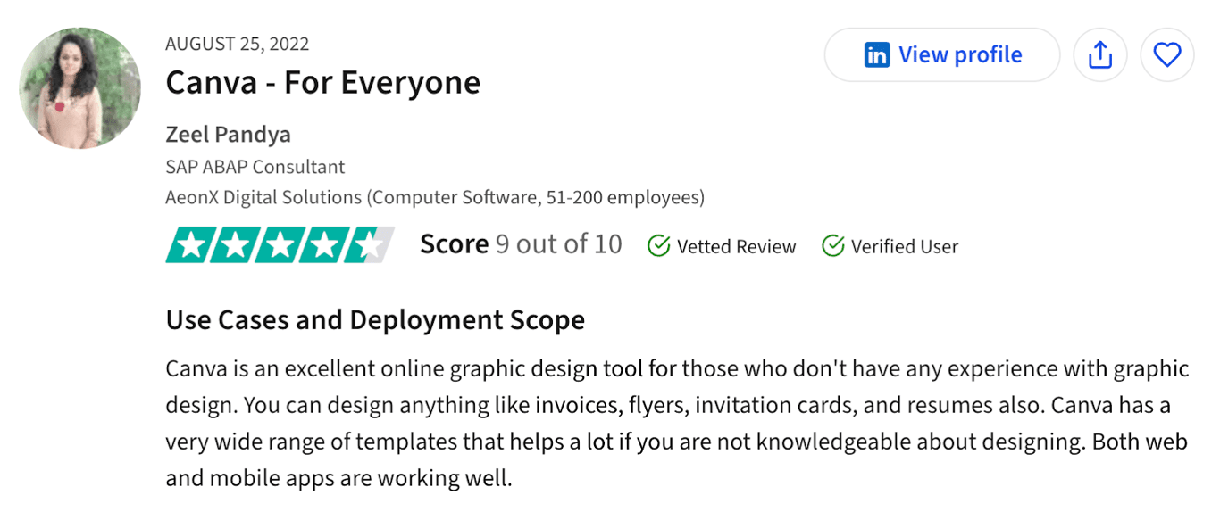Canva resume review